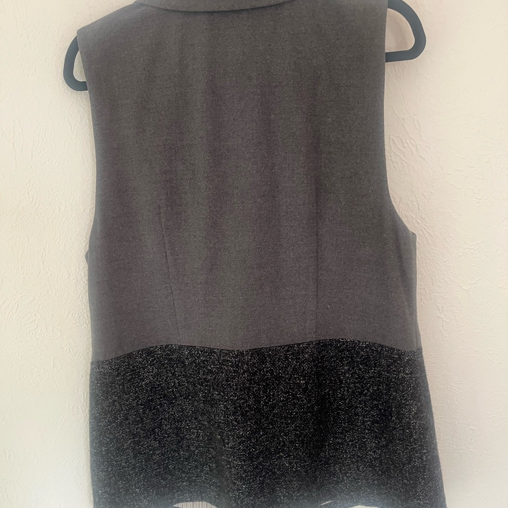 Cabi Over The Moon Gray Two Tone Single Button Front Vest - Picture 4 of 4
